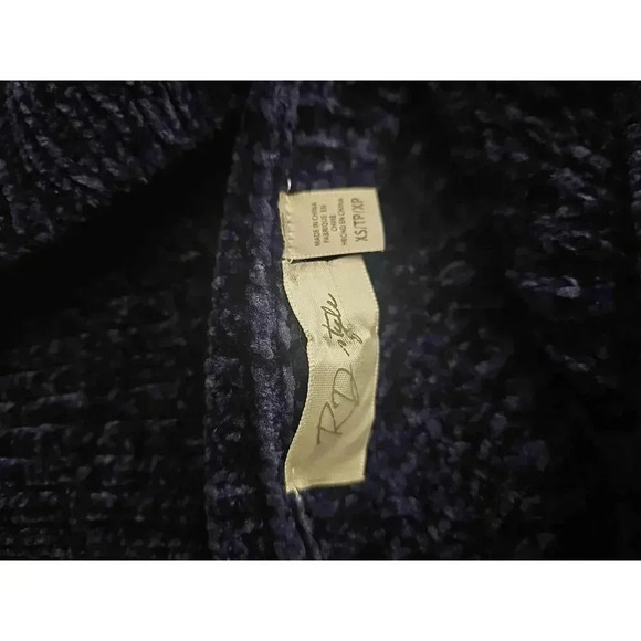 RD Style Women's Blue Flare Sleeve Textured Pullover Sweater XS - Picture 4 of 7